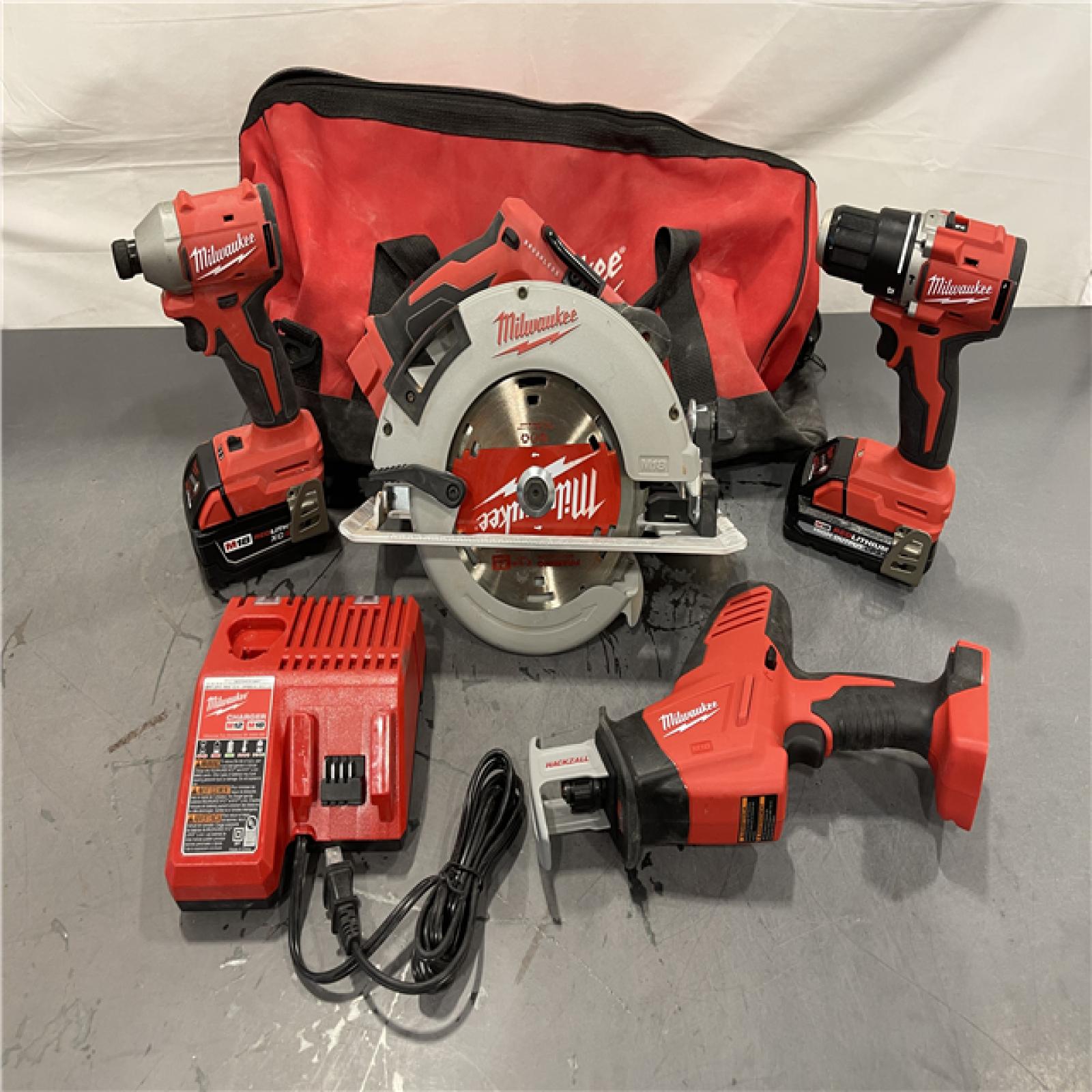 AS-IS - Milwaukee M18 18-Volt Lithium-Ion Brushless Cordless Combo Kit