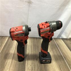 AS-IS Milwaukee FUEL 12-Volt Lithium-Ion Brushless Cordless Hammer Drill and Impact Driver Combo Kit