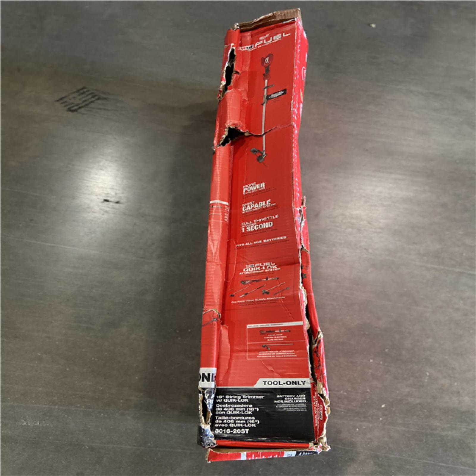 AS-IS - Milwaukee M18 FUEL 18V 16 in. Brushless Cordless Battery Powered String Trimmer with QUIK-LOK Attachment Capability (Tool-Only)