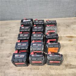 HOUSTON LOCATION - AS-IS MILWAUKEE BATTERY PACK QTY - 15
