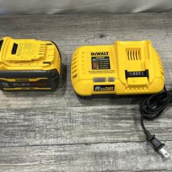 AS-IS DEWALT 20V/60V MAX FLEXVOLT Lithium-Ion 9.0Ah Battery and Charger Starter Kit