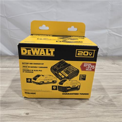 NEW! - DEWALT 20V MAX Lithium-Ion 6.0Ah and 4.0Ah Battery and Charger Starter Kit