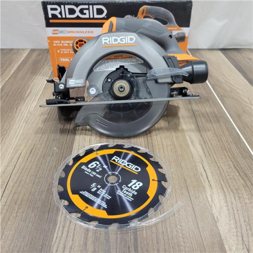 GOOD RIDGID 18V SubCompact Brushless Cordless 6 1/2 in. Circular Saw (Tool Only)