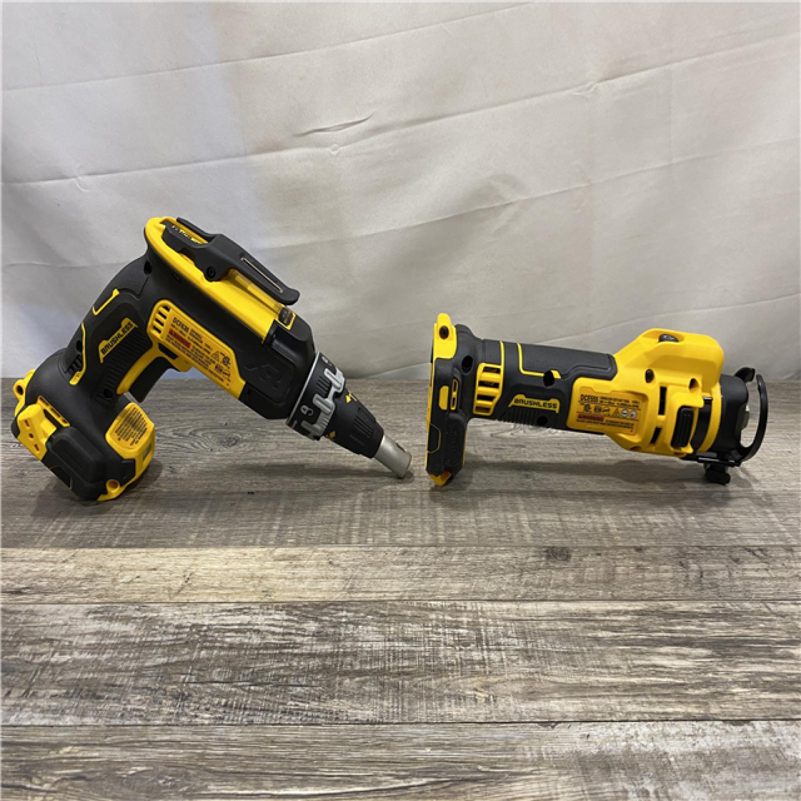 AS-IS DEWALT 20-Volt Lithium-Ion Cordless Brushless Screwgun and Cut-Out Combo Kit