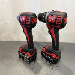 AS-IS - Milwaukee M18 18V Lithium-Ion Cordless Drill Driver/Impact Driver Combo Kit (2-Tool)