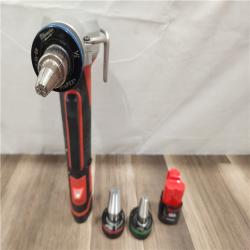 AS-IS- Milwaukee M12 12V Lithium-Ion Cordless PEX Expansion Tool Kit with (2) 1.5 Ah Batteries  (3) Expansion Heads and Hard Case