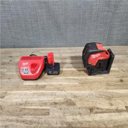 HOUSTON LOCATION - AS-IS Milwaukee Green 125 Ft. Cross Line and Plumb Points Laser Level Kit