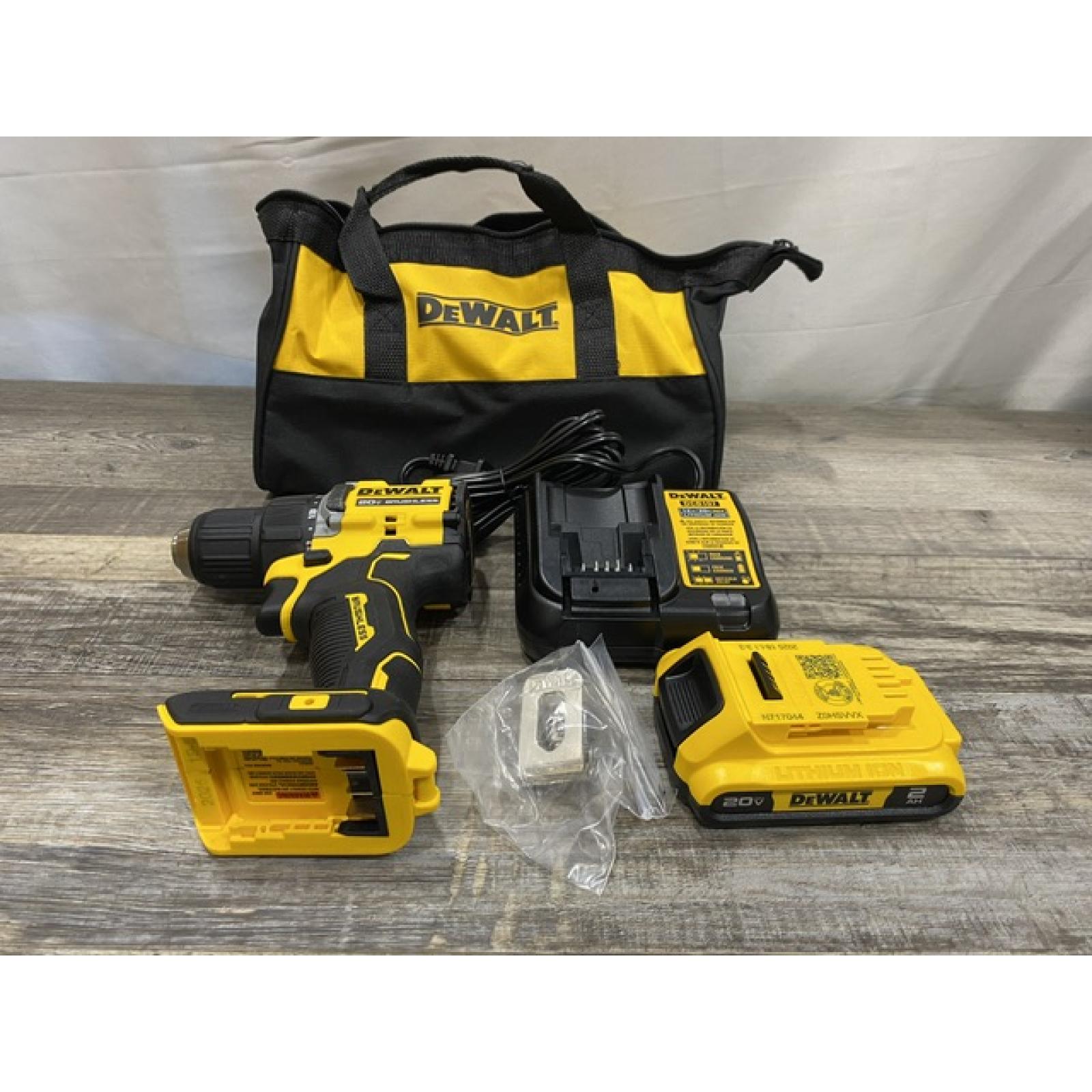 AS-IS DEWALT Atomic 20V Lithium-Ion Cordless Compact 1/2 in. Drill/Driver Kit