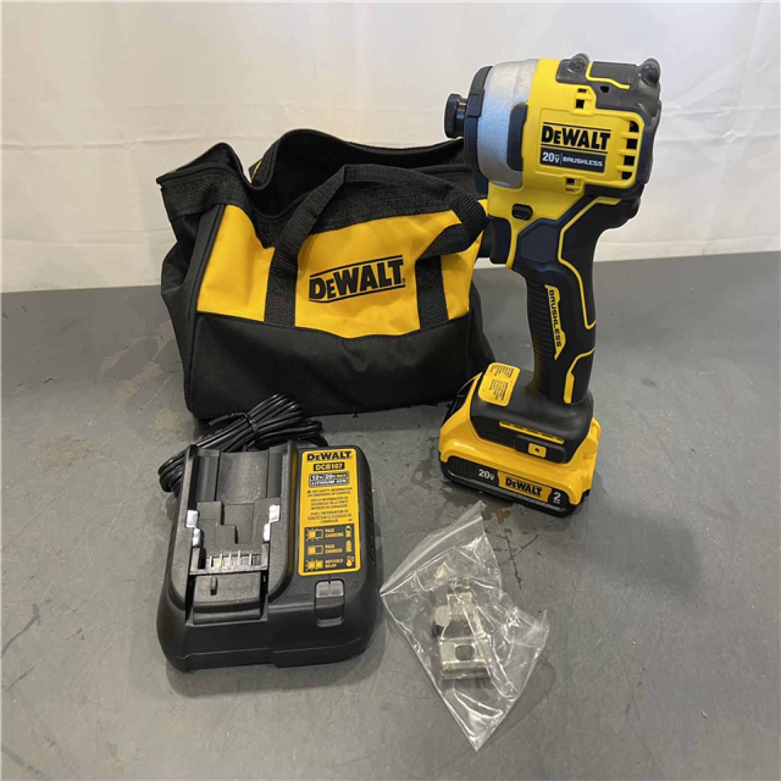 AS-IS - DeWALT ATOMIC 20V Max Lithium-Ion Brushless Cordless Compact 1/4 in. Impact Driver Kit