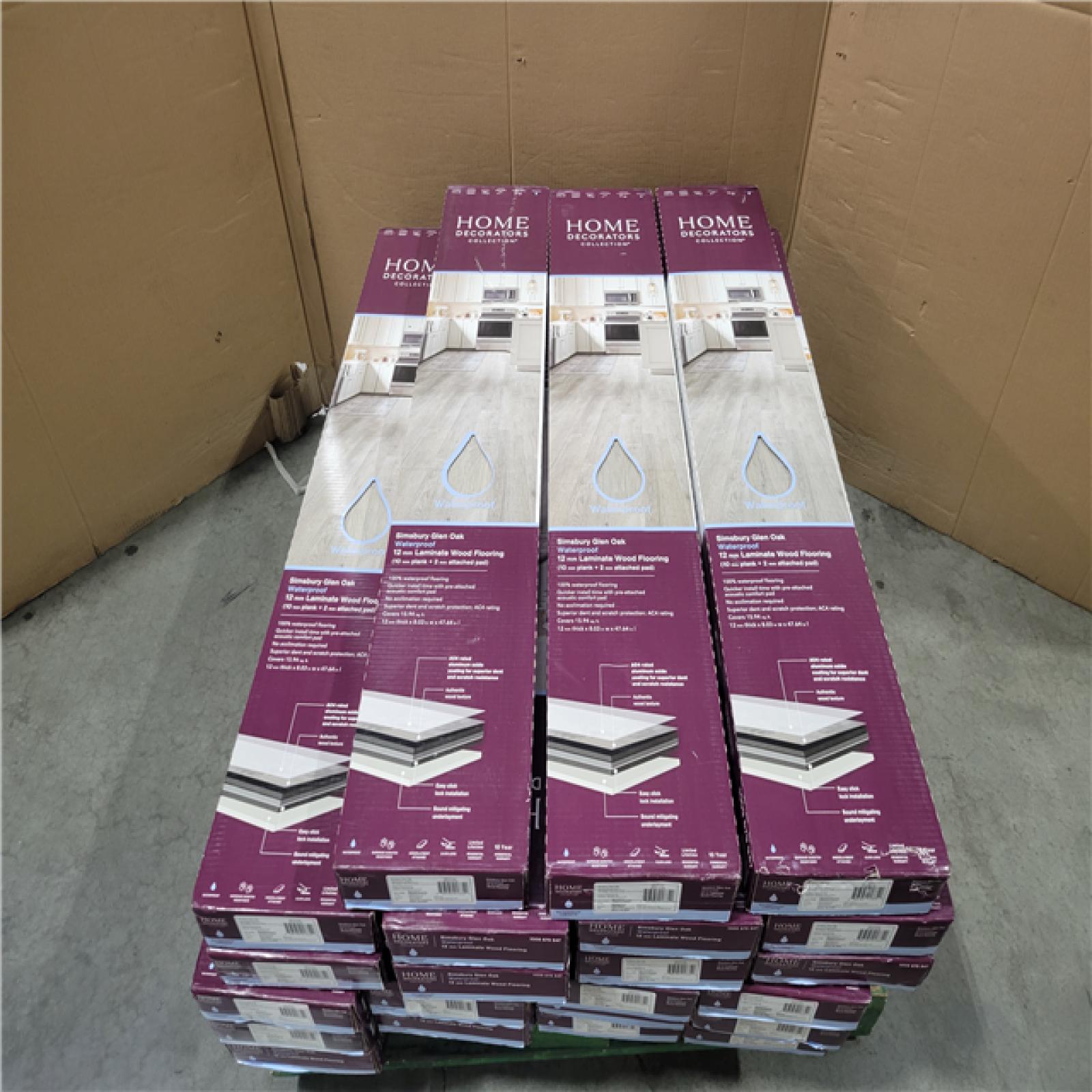 CALIFORNIA AS-IS NEW HOME DECORATORS SIMSBURY GLEN OAK 12mm LAMINATE WOOD FLOORING