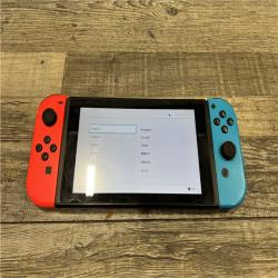 AS-IS Nintendo Switch with Neon Blue and Neon Red Joy-Con