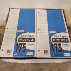 Phoenix Location NEW Top Flight 175 Sheet Wide Ruled Filler Paper White: Loose Leaf, 10.5 x 8 Inches, Stationery, Ruled Pages (24 Per Box) (99 Boxes)