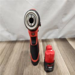 AS-IS- Milwaukee Tool M12 3/8 in. Brushless Cordless Drill/Driver Kit (Battery & Charger)