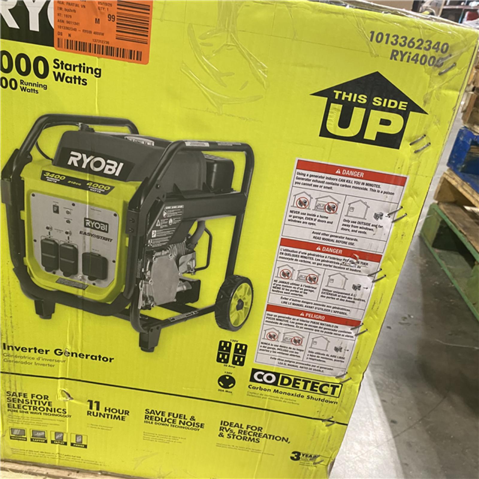 Dallas Location -NEW-  RYOBI 4000-WATT INVERTER GENERATOR