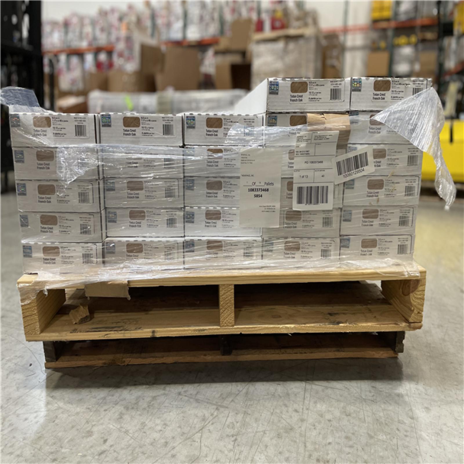 DALLAS LOCATION - AS-IS French Oak Teton Crest 22 MIL x 7.2 in. W x 48 in. L Waterproof Click Lock Vinyl Plank Flooring (19.12 sq. ft. /Case) PALLET-(27 CASES)