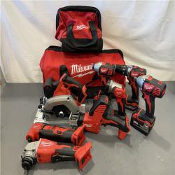 AS-IS - M18 18V Lithium-Ion Cordless Combo 8-Tool Kit with 3 Batteries, Charger and 2 Tool Bags