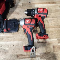HOUSTON LOCATION - AS - IS Milwaukee 18V Lithium-Ion Cordless Drill Driver/Impact Driver Combo Kit