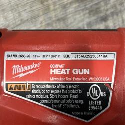 AS-IS Milwaukee 18V Lithium-Ion Cordless Compact Heat Gun (Tool-Only)
