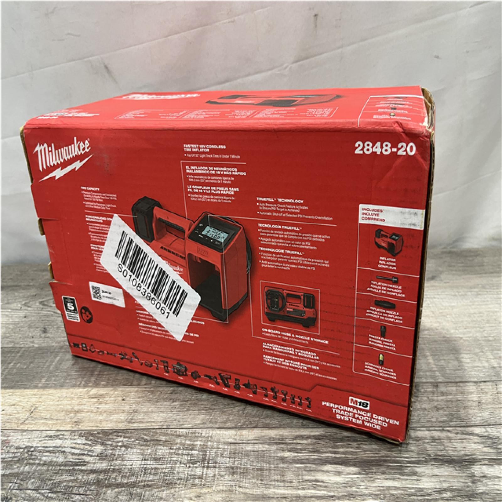 NEW - Milwaukee 18-Volt Lithium-Ion Cordless Electric Portable Inflator (Tool-Only)