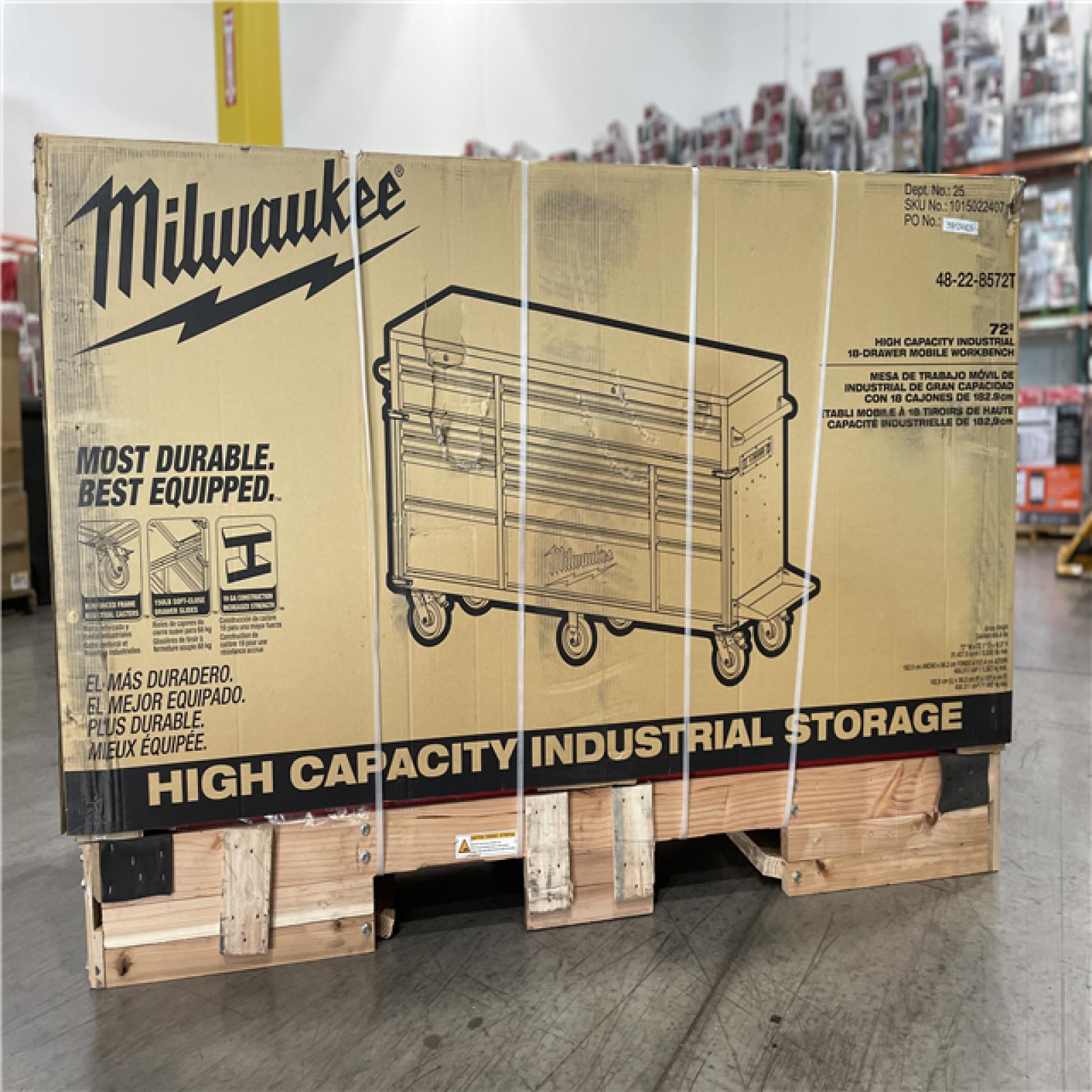 DALLAS LOCATION- AS-IS HUSKY High Capacity 72 in. W x 22.1 in. D 18-Drawer Mobile Workbench Cabinet