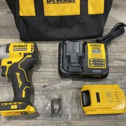 AS-IS DEWALT Atomic 20V Max Lithium-Ion Brushless Cordless Compact 1/4 in. Impact Driver Kit