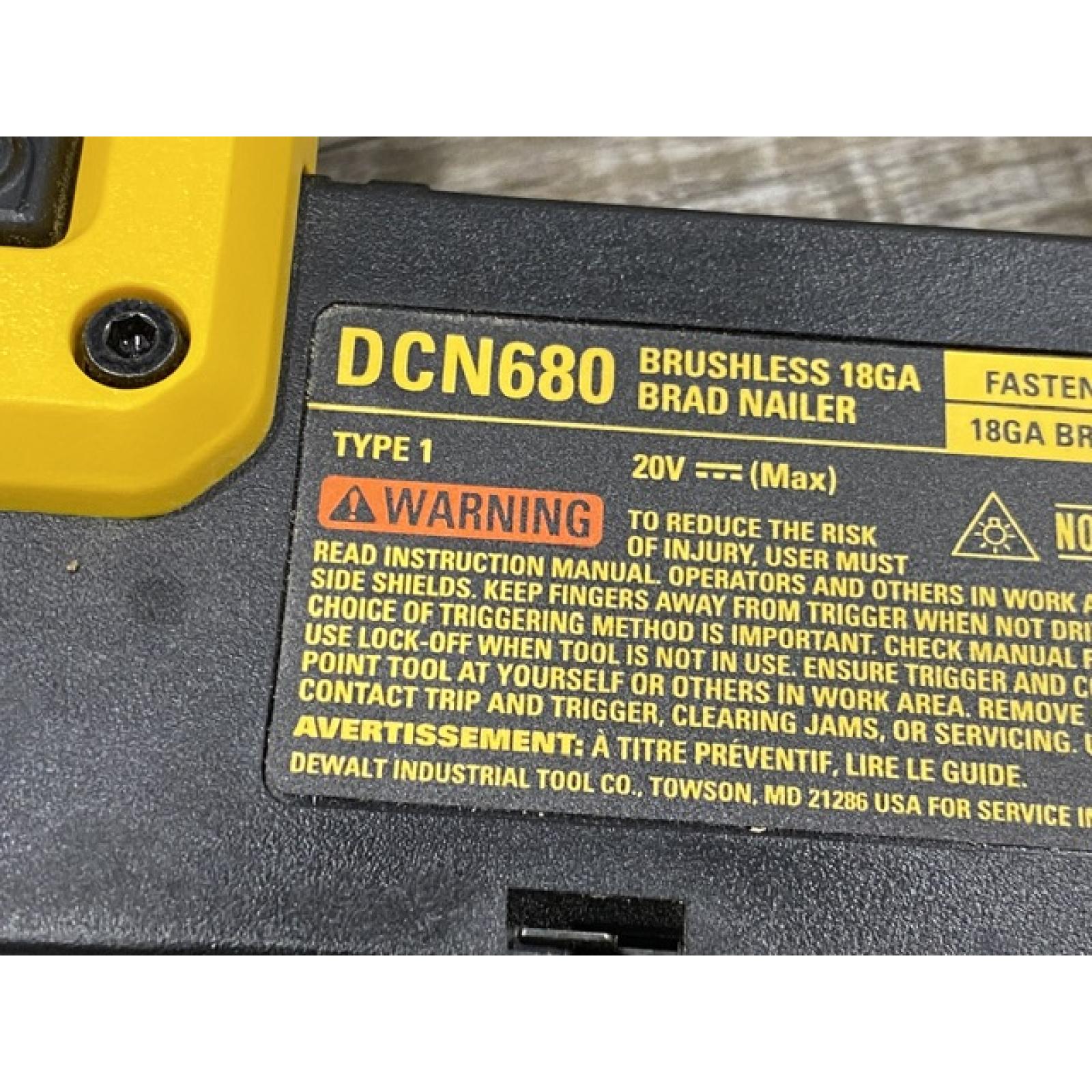 AS-IS DEWALT 20V MAX XR Lithium-Ion Electric Cordless 18-Gauge Brad Nailer (Tool Only)