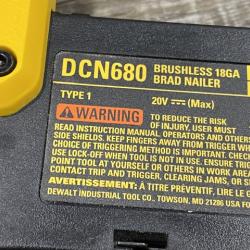 AS-IS DEWALT 20V MAX XR Lithium-Ion Electric Cordless 18-Gauge Brad Nailer (Tool Only)