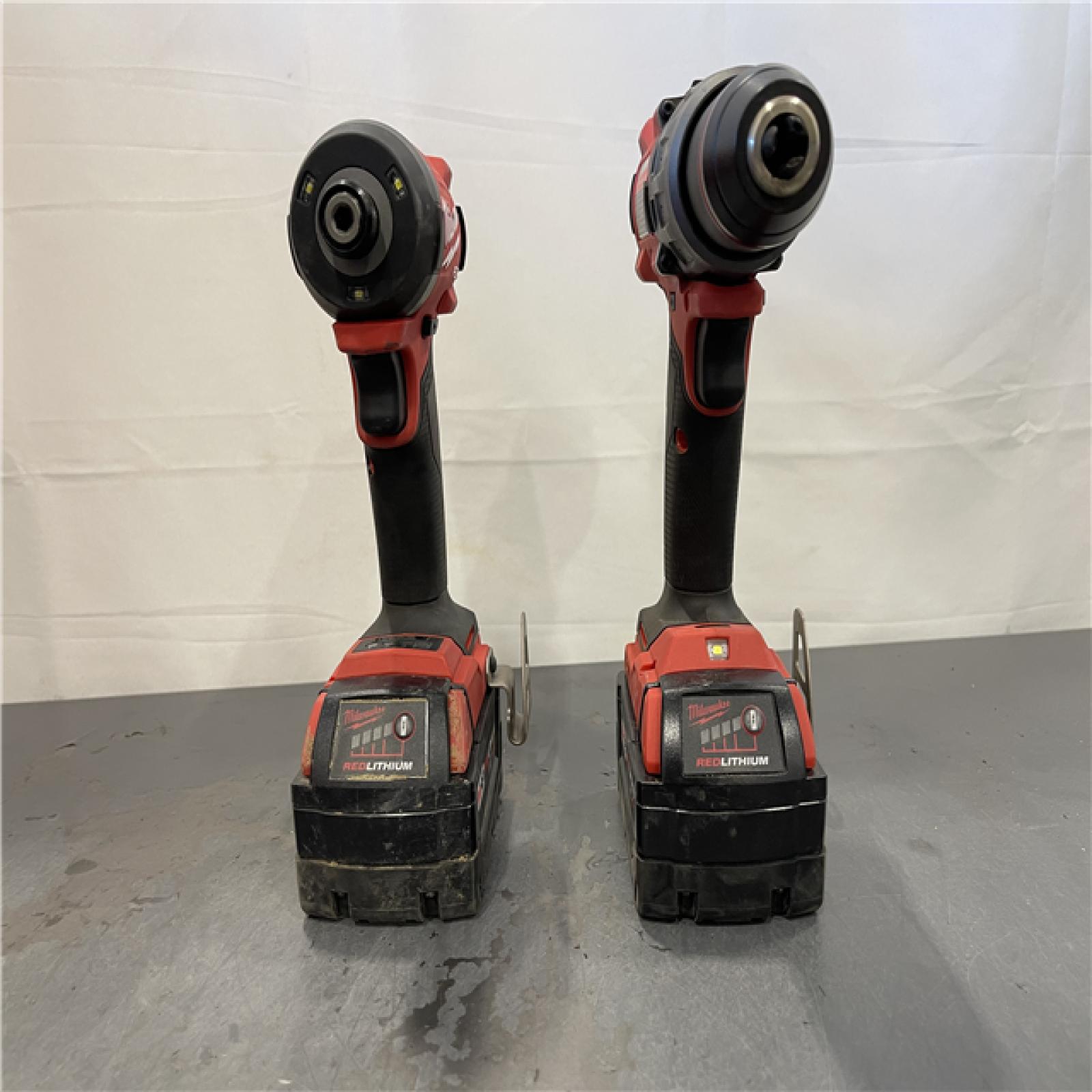AS-IS - MILWAUKEE M18 FUEL 18V Lithium-Ion Brushless Cordless Hammer Drill and Impact Driver Combo Kit