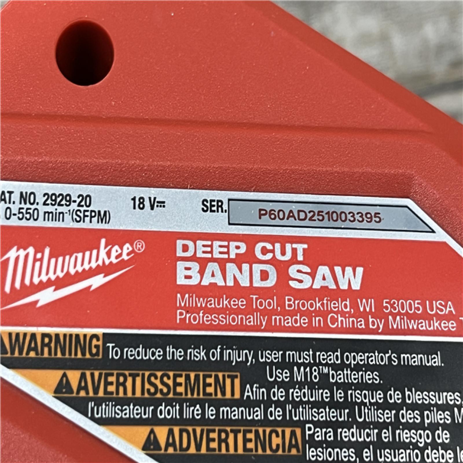 AS-IS Milwaukee FUEL 18V Lithium-Ion Brushless Cordless Deep Cut Band Saw (Tool-Only)