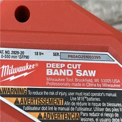 AS-IS Milwaukee FUEL 18V Lithium-Ion Brushless Cordless Deep Cut Band Saw (Tool-Only)