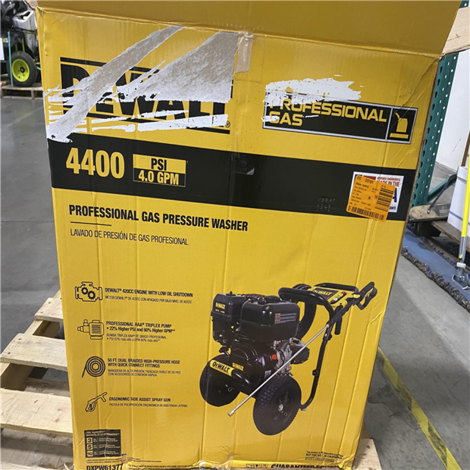 Dallas Location - As-Is DEWALT 4400 PSI 4.0 GPM Gas Pressure Washer