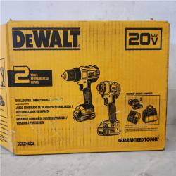 Phoenix NEW DEWALT 20V MAX Cordless Drill/Impact 2 Tool Combo Kit with (2) 20V 1.3Ah Batteries  Charger  and Bag