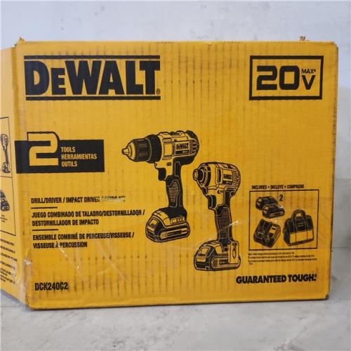 Phoenix NEW DEWALT 20V MAX Cordless Drill/Impact 2 Tool Combo Kit with (2) 20V 1.3Ah Batteries  Charger  and Bag