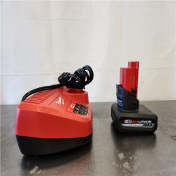 AS-IS- Milwaukee 12-Volt Lithium-Ion XC High Output 5.0 Ah Battery Pack with Charger Starter Kit