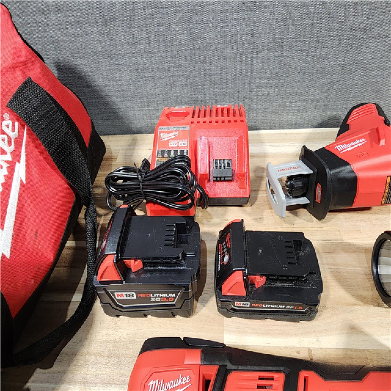 HOUSTON LOCATION - AS-IS Milwaukee 5 Tool Combo Kit W/ (2) Battery & Charger