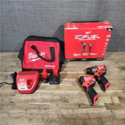 HOUSTON LOCATION - AS-IS Milwaukee 3497-22 12V Brushless Hammer Drill and Impact Driver Combo Kit