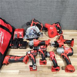 HOUSTON LOCATION - AS-IS Milwaukee 18-Volt Lithium-Ion Cordless (9-Tool) Combo Kit