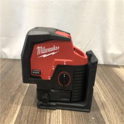 AS-IS Milwaukee 12-Volt Lithium-Ion Cordless Green 125 ft. Cross Line and Plumb Points Laser Level (Tool-Only)