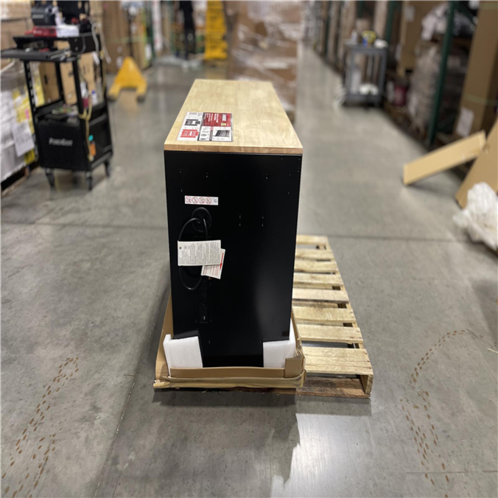 DALLAS LOCATION- Husky Modular 52 in. W x 20 in. D Standard Duty Black Mobile Workbench Cabinet