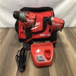 AS-IS Milwaukee FUEL 12-Volt Lithium-Ion Brushless Cordless Hammer Drill and Impact Driver Combo Kit