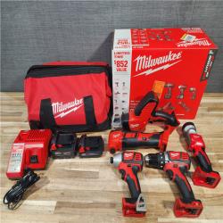 HOUSTON LOCATION - AS-IS (APPEARS LIKE NEW) M18 18V Lithium-Ion Cordless Combo Kit (5-Tool) with (2) Batteries  Charger and Tool Bag