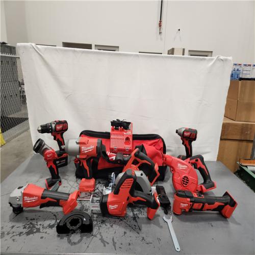AS-IS- Milwaukee 18-Volt Lithium-Ion Cordless (9-Tool) Combo Kit
