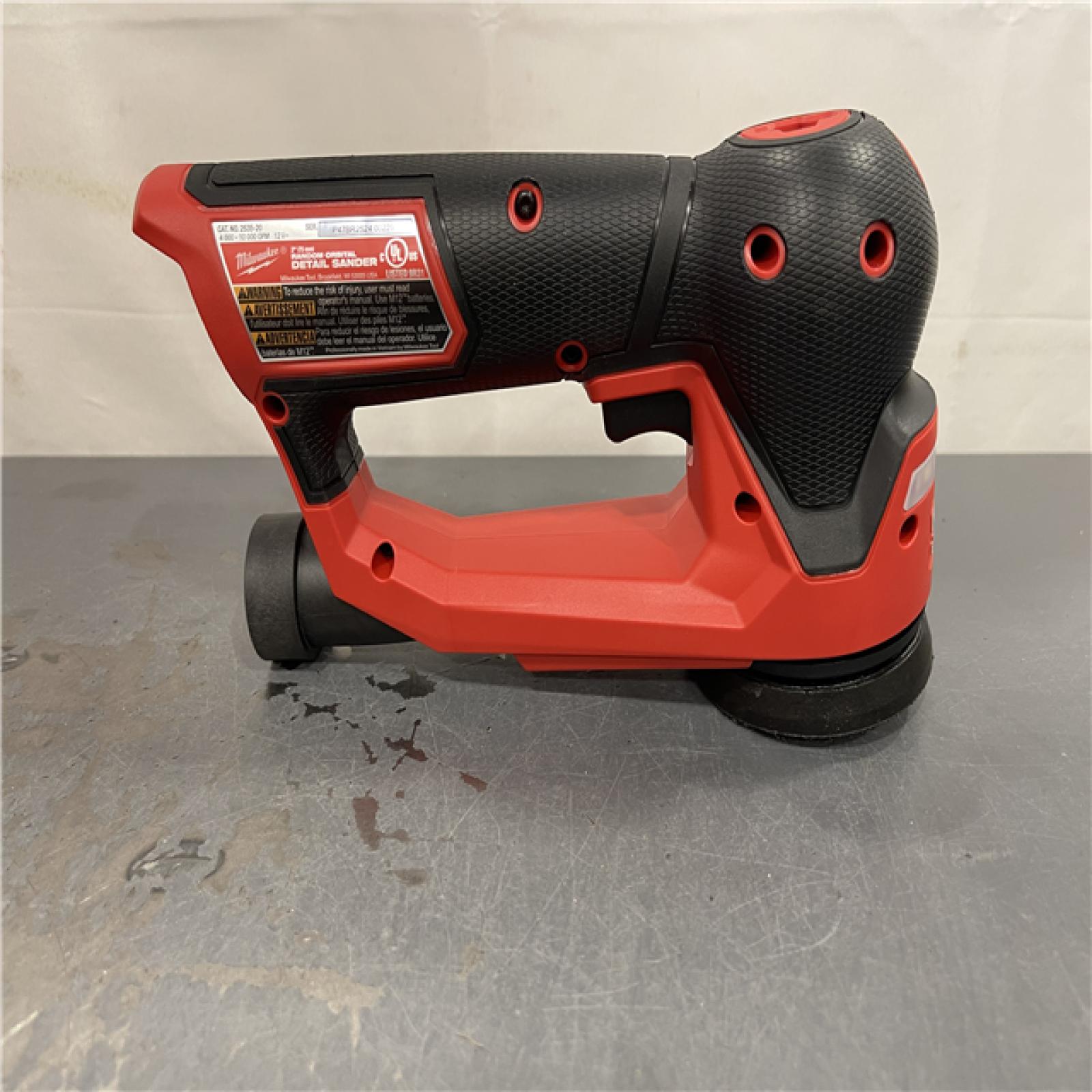 AS-IS - Milwaukee M12 FUEL 12V Lithium-Ion Brushless Cordless 3 in. Random Orbital Detail Sander