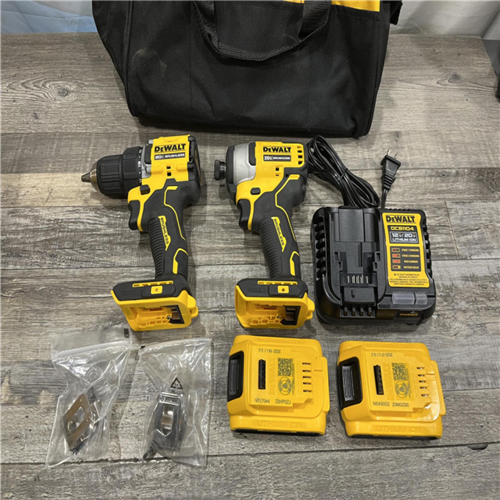 AS-IS DEWALT ATOMIC 20-Volt MAX Lithium-Ion Cordless Combo Kit