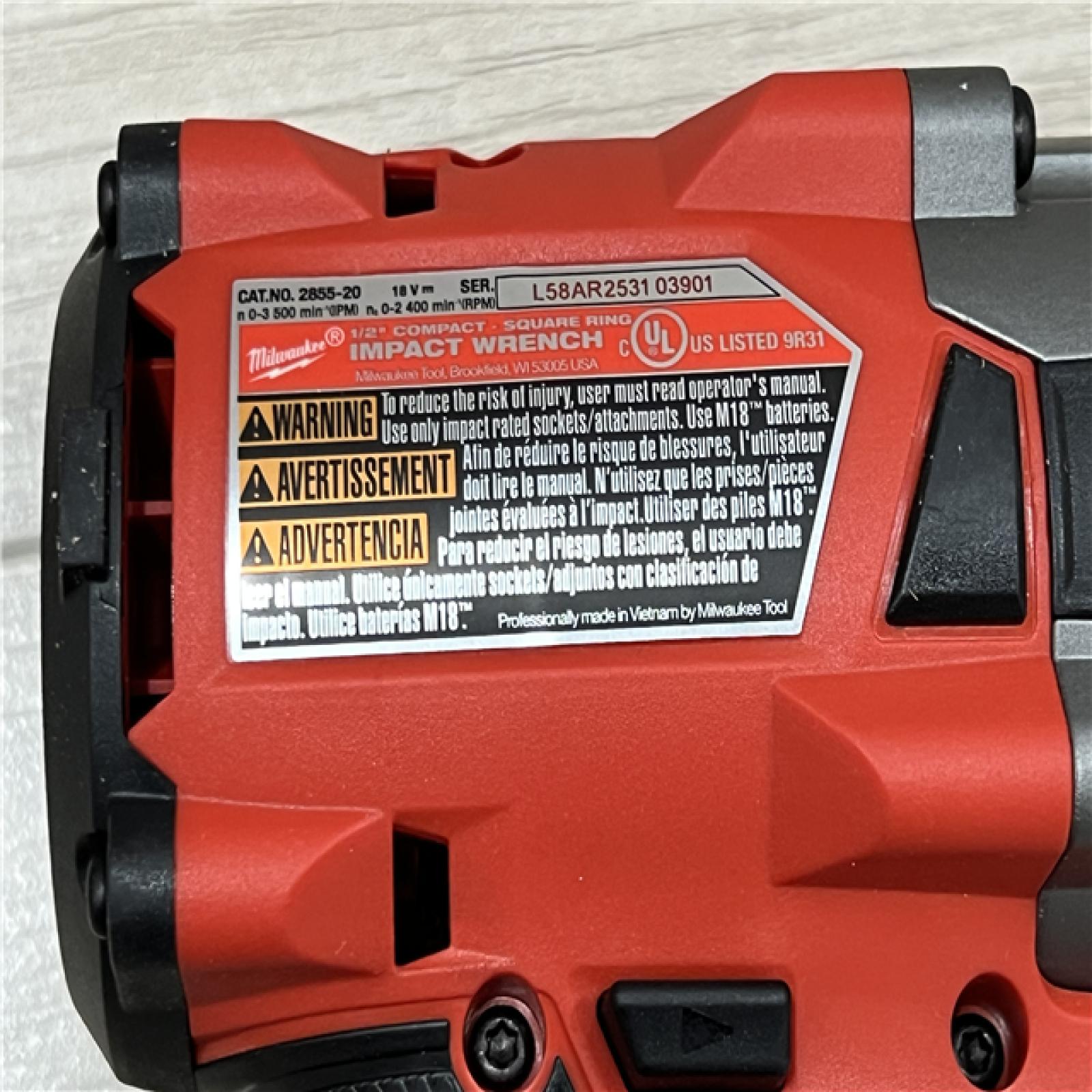 AS-IS Milwaukee FUEL GEN-3 18V Lithium-Ion Brushless Cordless 1/2 in. Compact Impact Wrench with Friction Ring (Tool-Only)