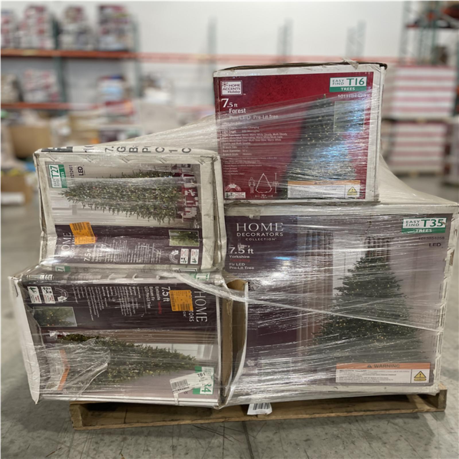 DALLAS LOCATION- AS-IS Mixed Christmas Tree PALLET (4 UNITS)