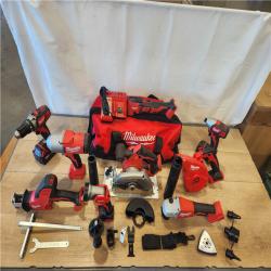 AS-IS- Milwaukee M18 18-Volt Lithium-Ion Cordless 9-Tool Combo Kit with 2-Batteries  Charger and Tool Bag