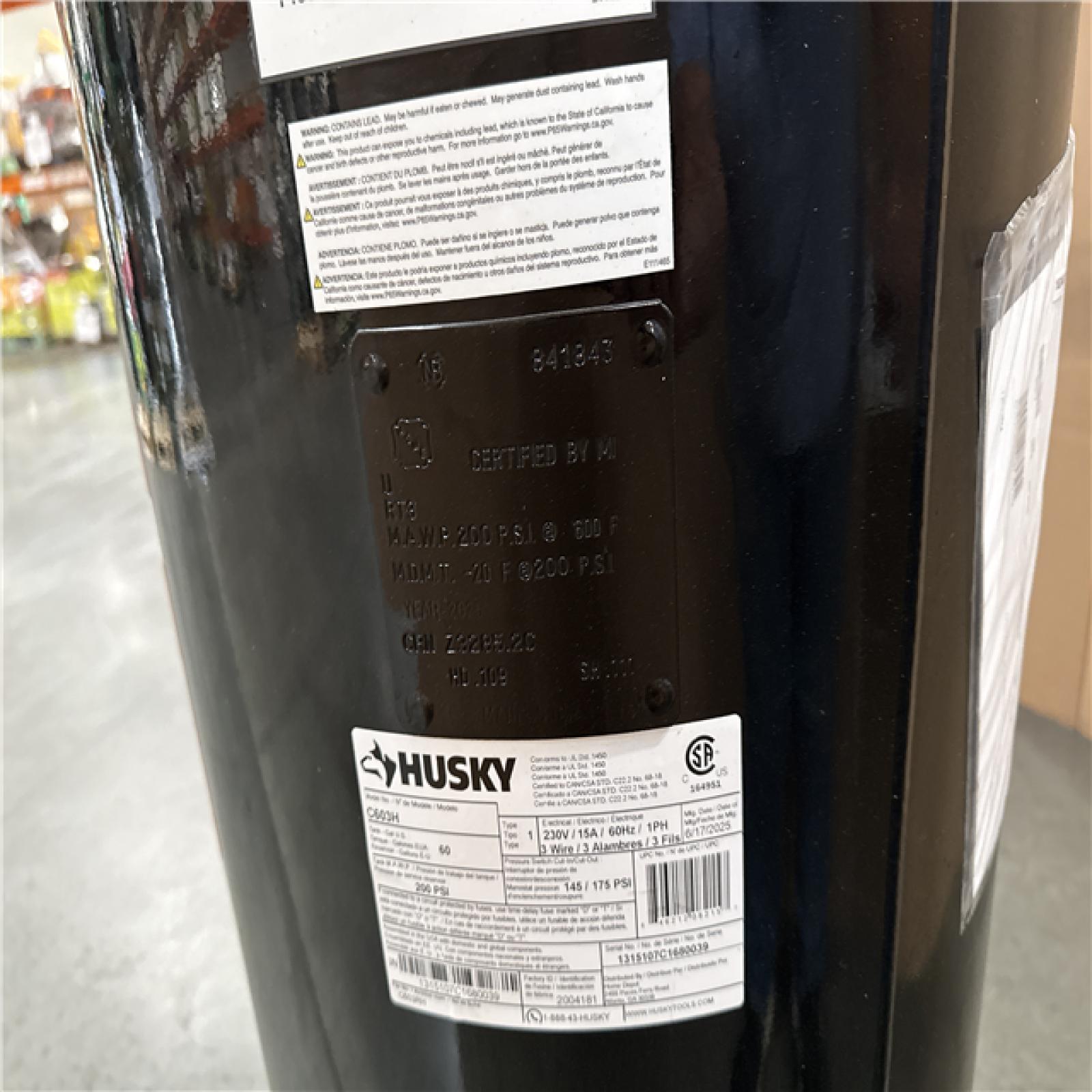 California AS-IS Husky 60 Gallon Air Compressor