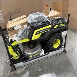 California AS-IS Ryobi 80V HP 42 Lithium Electric Zero Turn Riding Mower, includes (2) Batteries & Charger; Appears in Excellent Condition