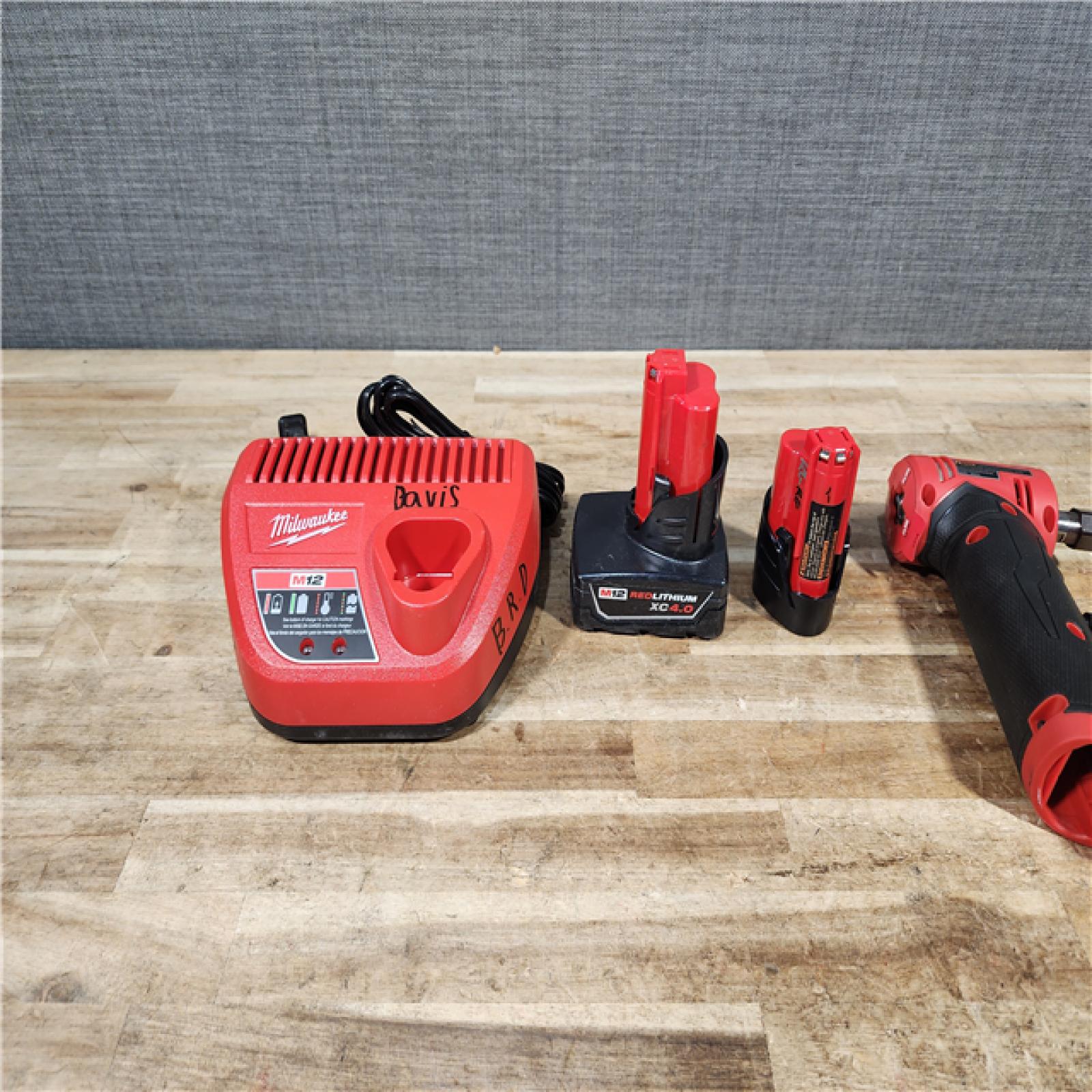 HOUSTON LOCATION - AS - IS Milwaukee FUEL 12V Lithium-Ion Brushless Cordless 1/4 in. Right Angle Die Grinder Kit